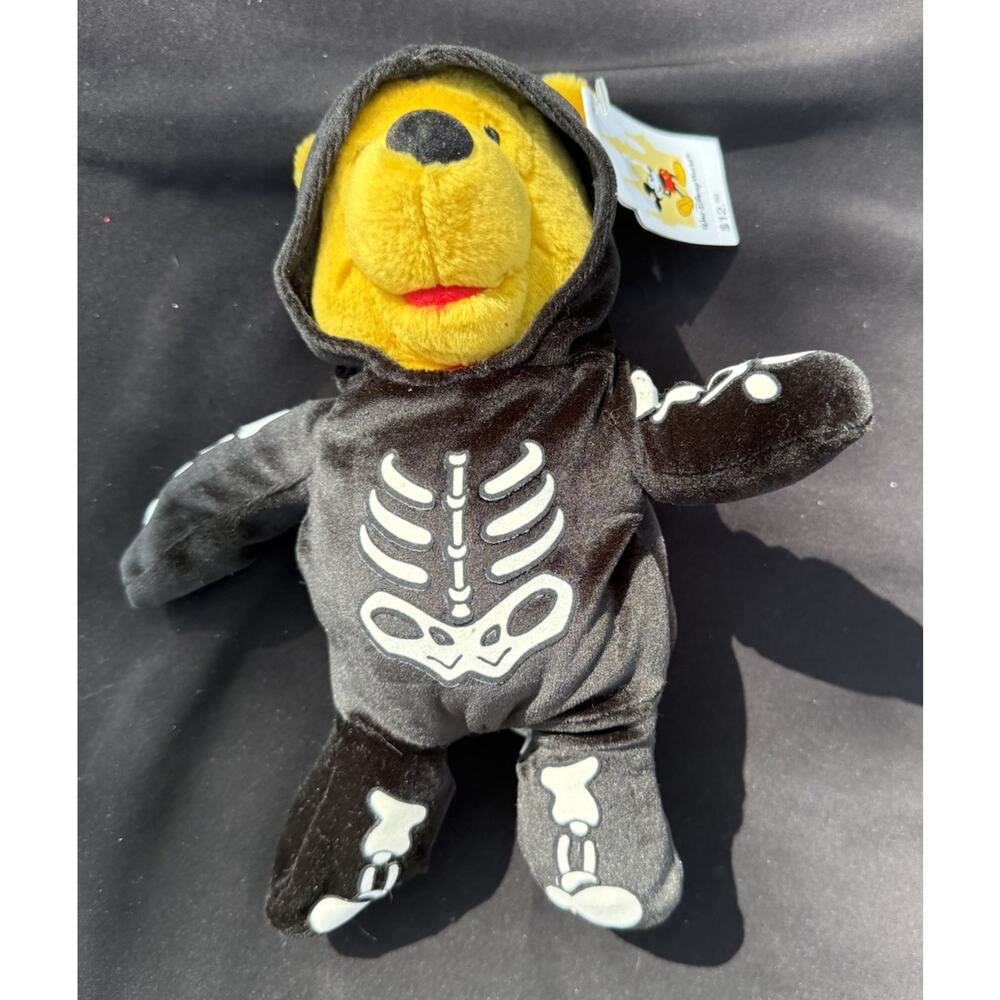 1990s Disney World Winnie The Pooh Skeleton Costume Plush Halloween NWT